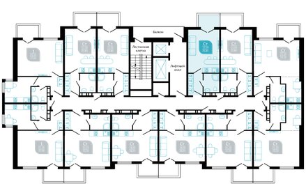 26 м², квартира-студия 8 450 000 ₽ - изображение 43