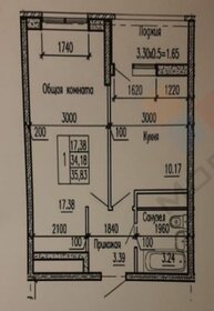 Квартира 36,5 м², 1-комнатная - изображение 1