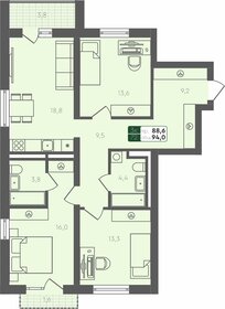 91,4 м², 3-комнатная квартира 10 289 264 ₽ - изображение 17