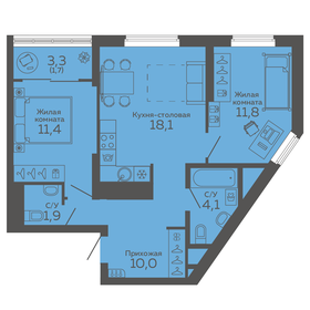 61,1 м², 3-комнатная квартира 8 100 000 ₽ - изображение 117