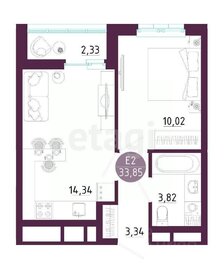 Квартира 34 м², 1-комнатная - изображение 1