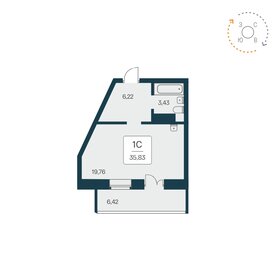 Квартира 35,8 м², студия - изображение 1