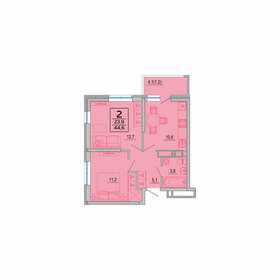 56 м², 2-комнатная квартира 4 500 000 ₽ - изображение 58