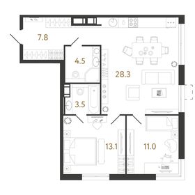 75,2 м², 2-комнатная квартира 23 100 000 ₽ - изображение 83