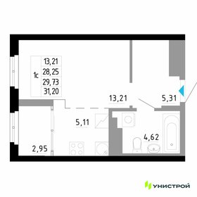 Квартира 29,7 м², 1-комнатная - изображение 1