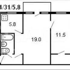 Квартира 39,8 м², 2-комнатная - изображение 2