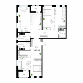 Квартира 160,9 м², 4-комнатная - изображение 1