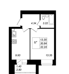 44,9 м², 1-комнатная квартира 5 150 000 ₽ - изображение 58