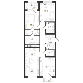 93,4 м², 3-комнатная квартира 21 900 000 ₽ - изображение 15