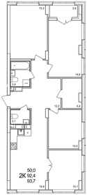 Квартира 93,7 м², 4-комнатная - изображение 1