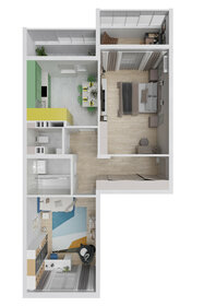 Квартира 61,3 м², 2-комнатная - изображение 1