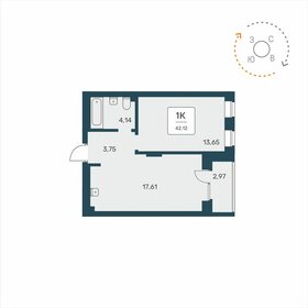 43,1 м², 1-комнатная квартира 6 150 000 ₽ - изображение 10