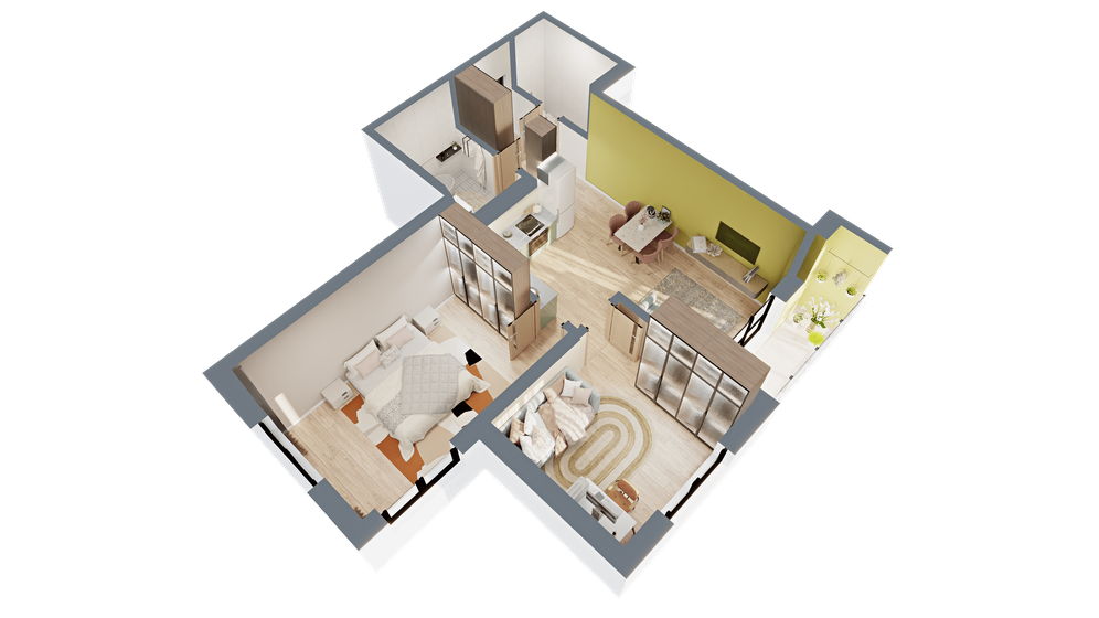 65,5 м², 2-комнатная квартира 1 680 000 ₽ - изображение 60