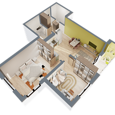 Квартира 58,9 м², 2-комнатная - изображение 2