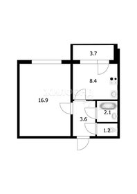 Квартира 33 м², 1-комнатная - изображение 1