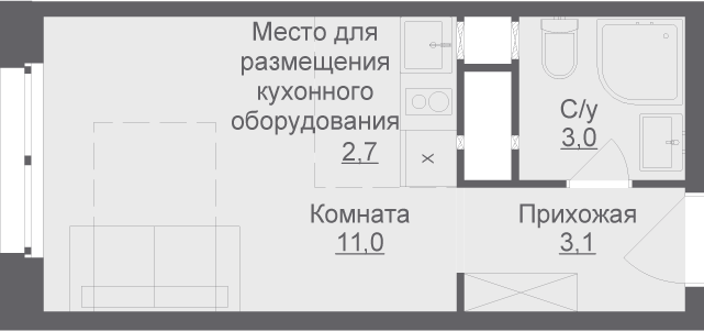 19,8 м², апартаменты-студия 4 433 228 ₽ - изображение 9