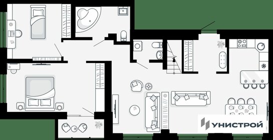 Квартира 121,2 м², 3-комнатная - изображение 1