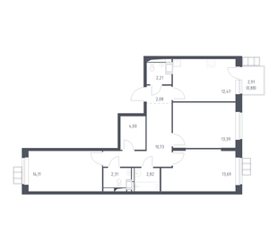 Квартира 78,8 м², 3-комнатная - изображение 1