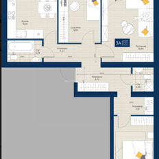 Квартира 70,3 м², 3-комнатная - изображение 5