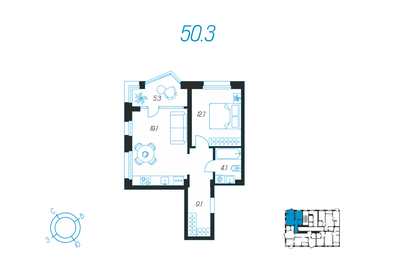 72,3 м², 1-комнатная квартира 9 000 000 ₽ - изображение 41
