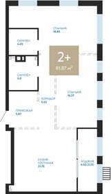 Квартира 81,9 м², 2-комнатная - изображение 1