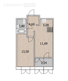 Квартира 40,2 м², 2-комнатная - изображение 1