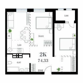 70,8 м², 4-комнатная квартира 15 600 000 ₽ - изображение 45