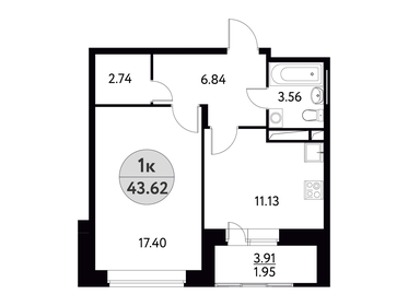 47,3 м², 2-комнатная квартира 5 300 000 ₽ - изображение 65