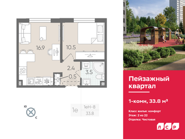 34,5 м², 1-комнатная квартира 5 878 800 ₽ - изображение 7