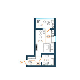 Квартира 32 м², студия - изображение 1