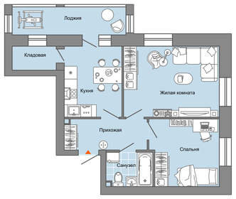 Квартира 54 м², 2-комнатная - изображение 1