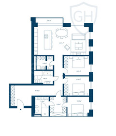 170,1 м², 5-комнатная квартира 195 615 008 ₽ - изображение 61