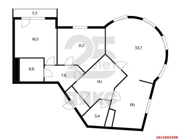 Квартира 129,8 м², 3-комнатная - изображение 1