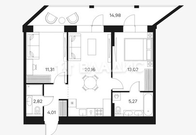 Квартира 63 м², 2-комнатная - изображение 1