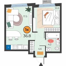 40 м², 1-комнатная квартира 5 540 000 ₽ - изображение 24