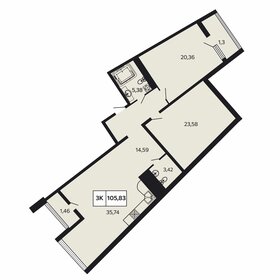 80 м², 3-комнатная квартира 25 000 000 ₽ - изображение 112