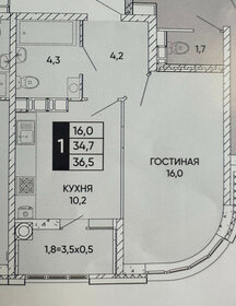 39,1 м², 1-комнатная квартира 4 500 000 ₽ - изображение 81