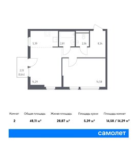 56 м², 1-комнатная квартира 9 890 000 ₽ - изображение 32