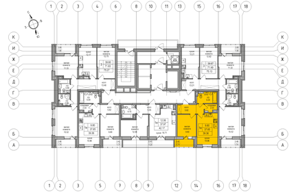 40,2 м², 1-комнатная квартира 6 300 000 ₽ - изображение 68