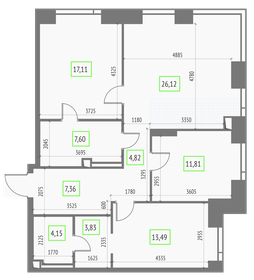 100,4 м², 4-комнатная квартира 26 500 000 ₽ - изображение 111