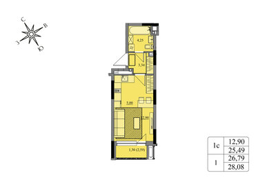 26,7 м², квартира-студия 2 500 000 ₽ - изображение 14