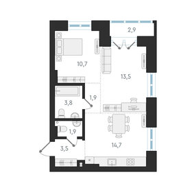 58 м², 3-комнатная квартира 5 300 000 ₽ - изображение 121