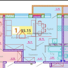 Квартира 35,2 м², 1-комнатная - изображение 4