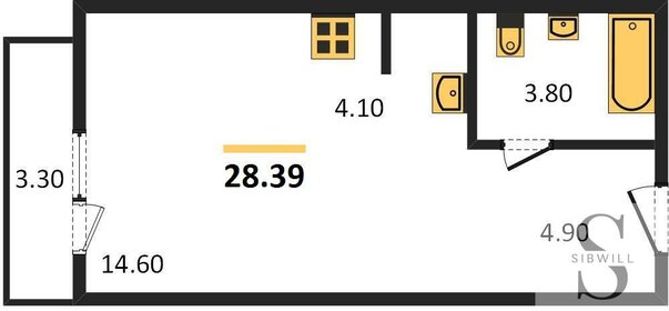 30,1 м², квартира-студия 3 700 000 ₽ - изображение 28