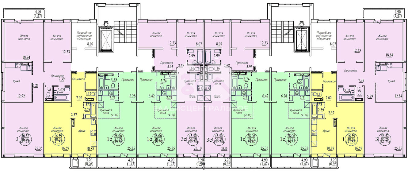 87,4 м², 3-комнатная квартира 5 200 000 ₽ - изображение 1