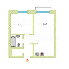 Квартира 45,8 м², 1-комнатная - изображение 1