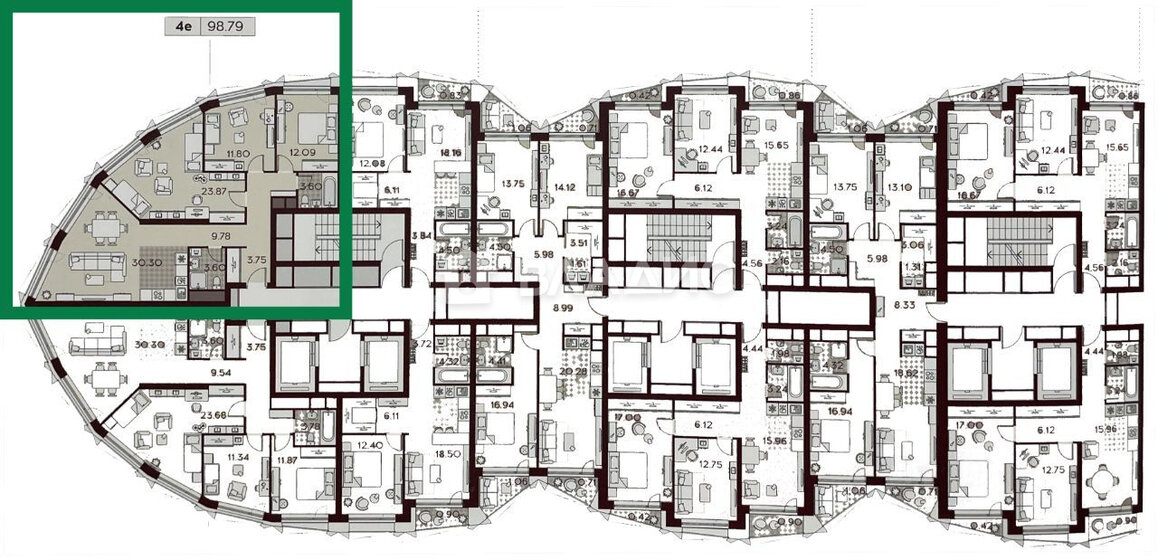 100 м², 4-комнатная квартира 45 000 000 ₽ - изображение 36