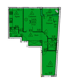 70,3 м², 3-комнатная квартира 7 315 360 ₽ - изображение 24