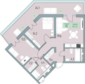 105,9 м², 3-комнатные апартаменты 19 448 000 ₽ - изображение 42