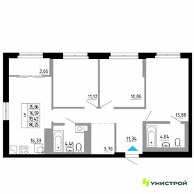 Квартира 78,4 м², 3-комнатная - изображение 1